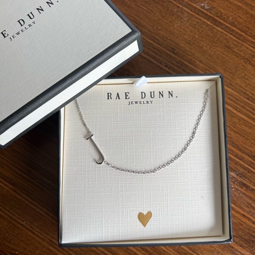 Rae Dunn “J” initial necklace